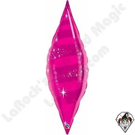 MYLAR SWIRL TAPERS - 38’’, COLOR: MAGENTA