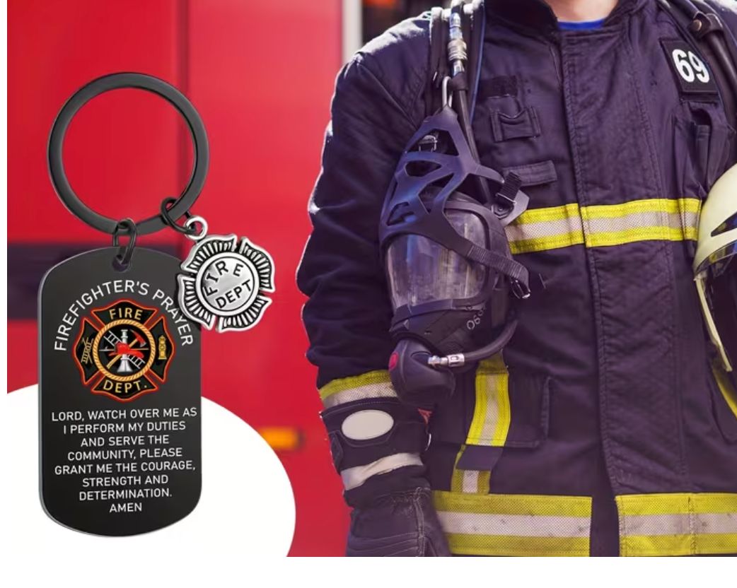 FIREFIGHTERS PRAYER-KEYCHAIN