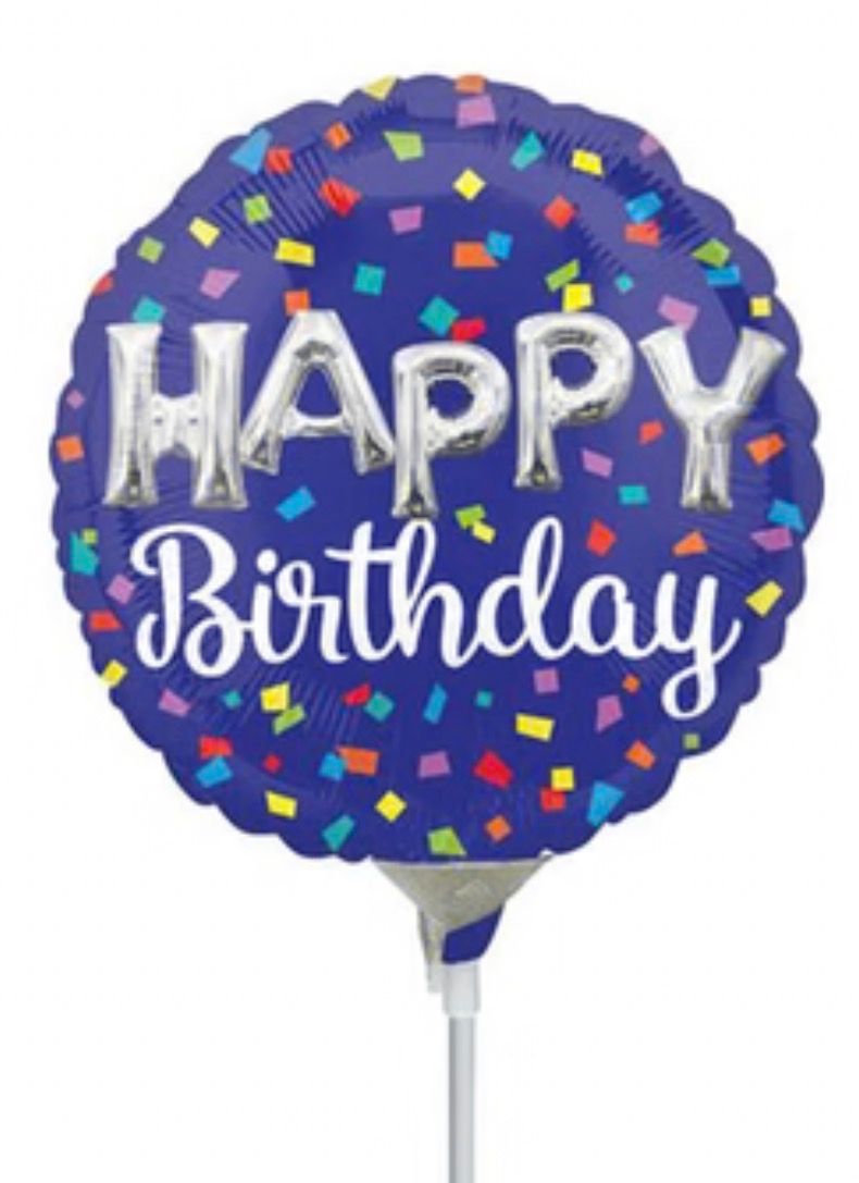 HAPPY BIRTHDAY BALLOON LETTERS MYLAR - 9in