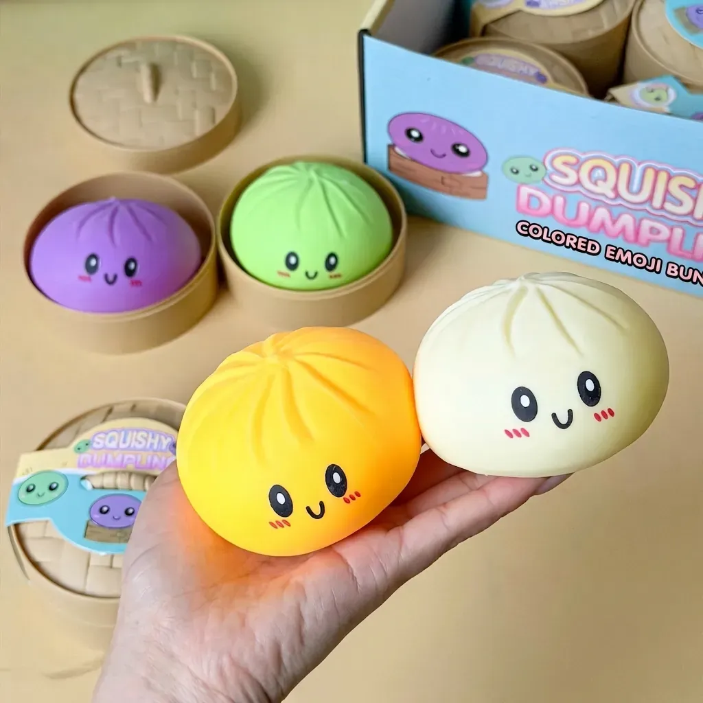 EMOJI DUMPLING BUN SQUISHY TOY