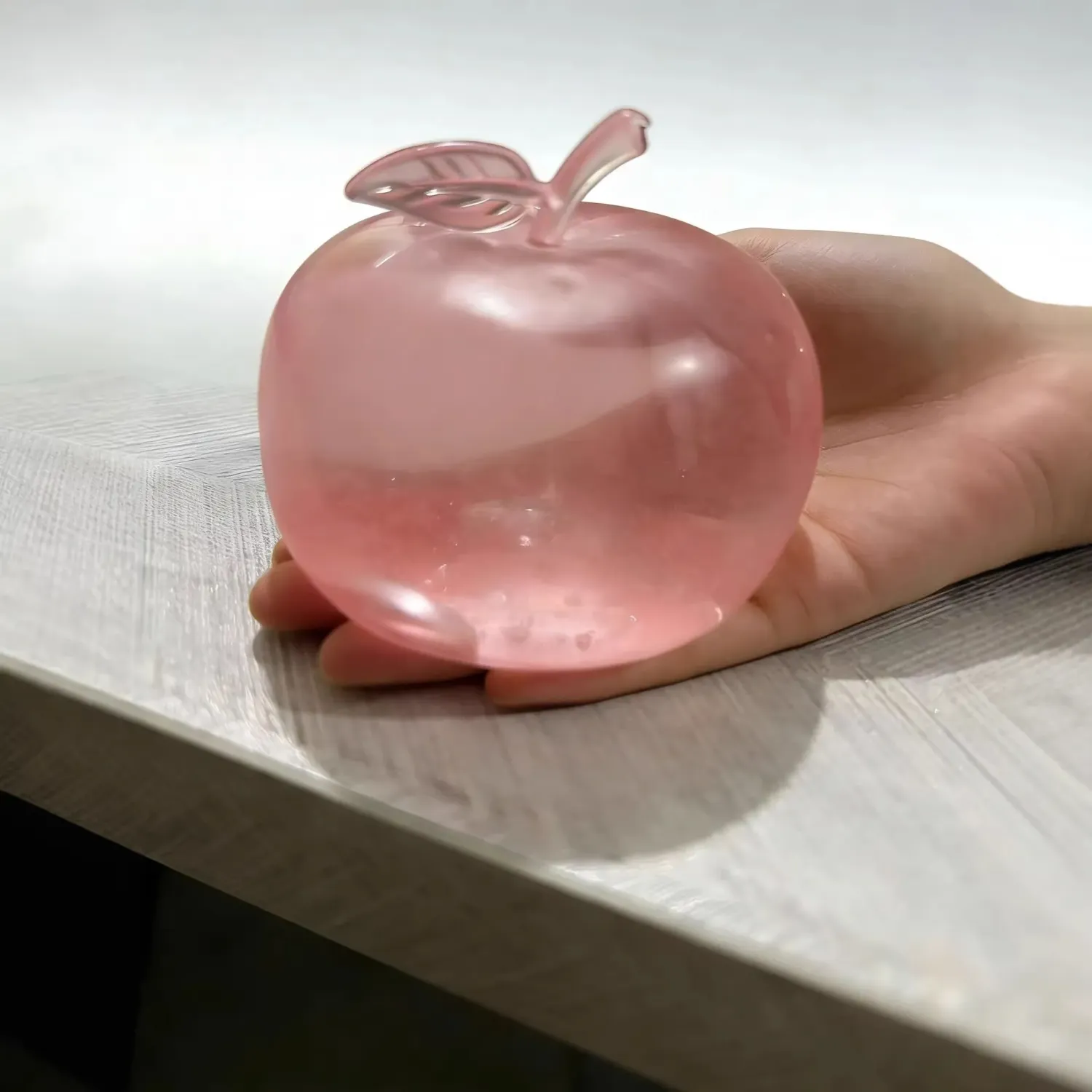 TRANSLUCENT APPLE SQUISHY-PINK