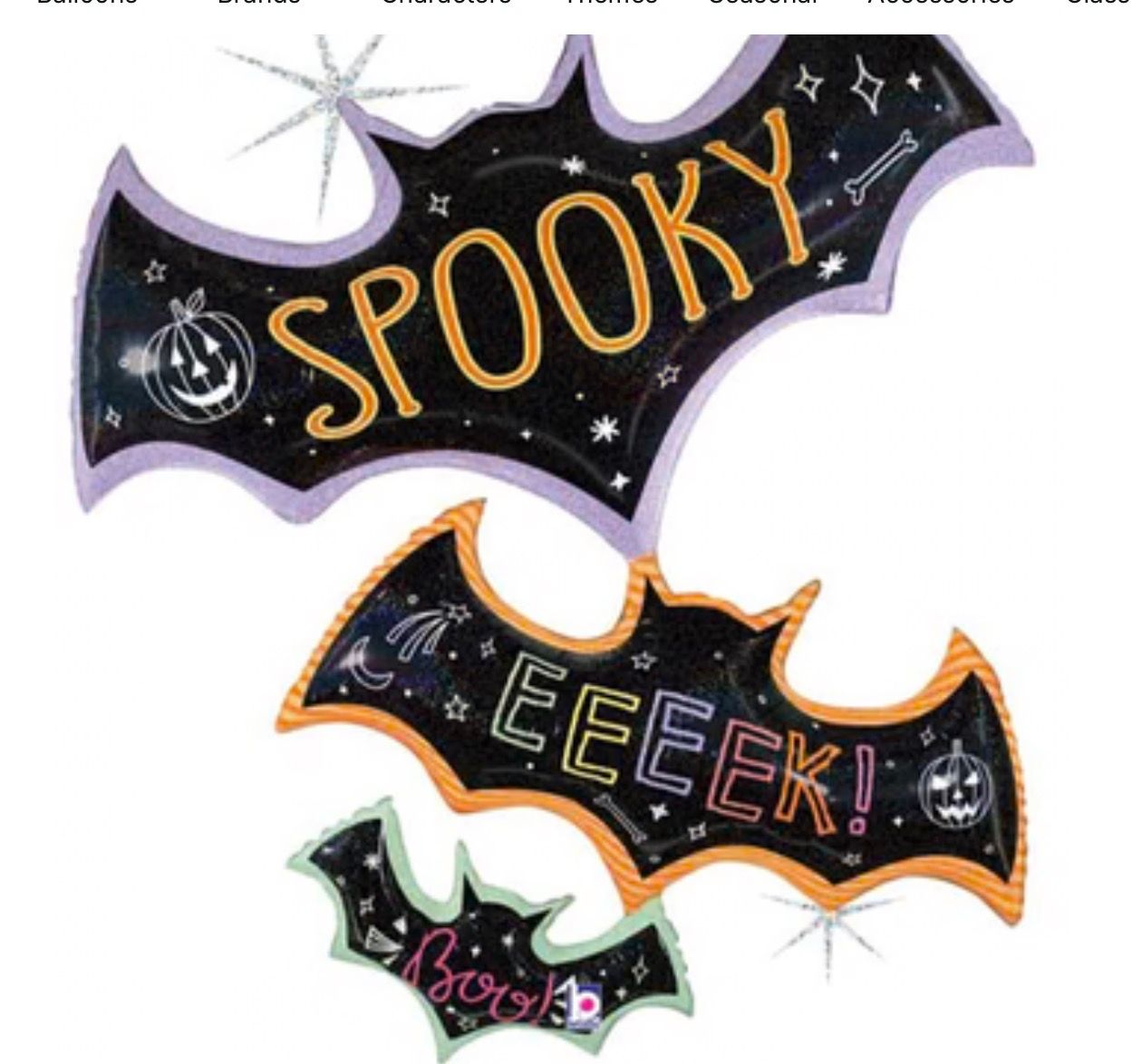 42" SPOOKY PASTEL BAT TRIO BALLOON