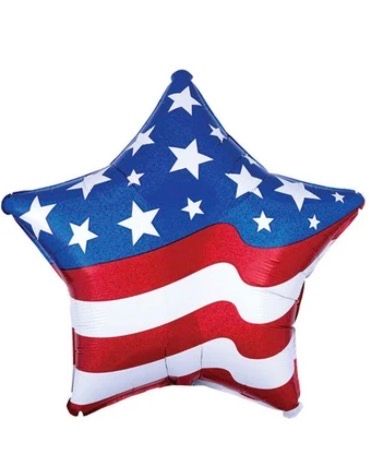18" PATRIOTIC STAR BALLOON