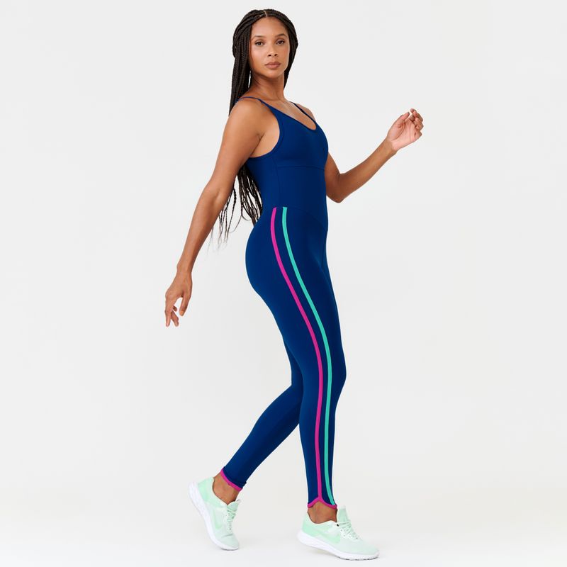 SENSATION NAVY BLUE JUMPSUIT IN SUPPLEX POLYAMIDE