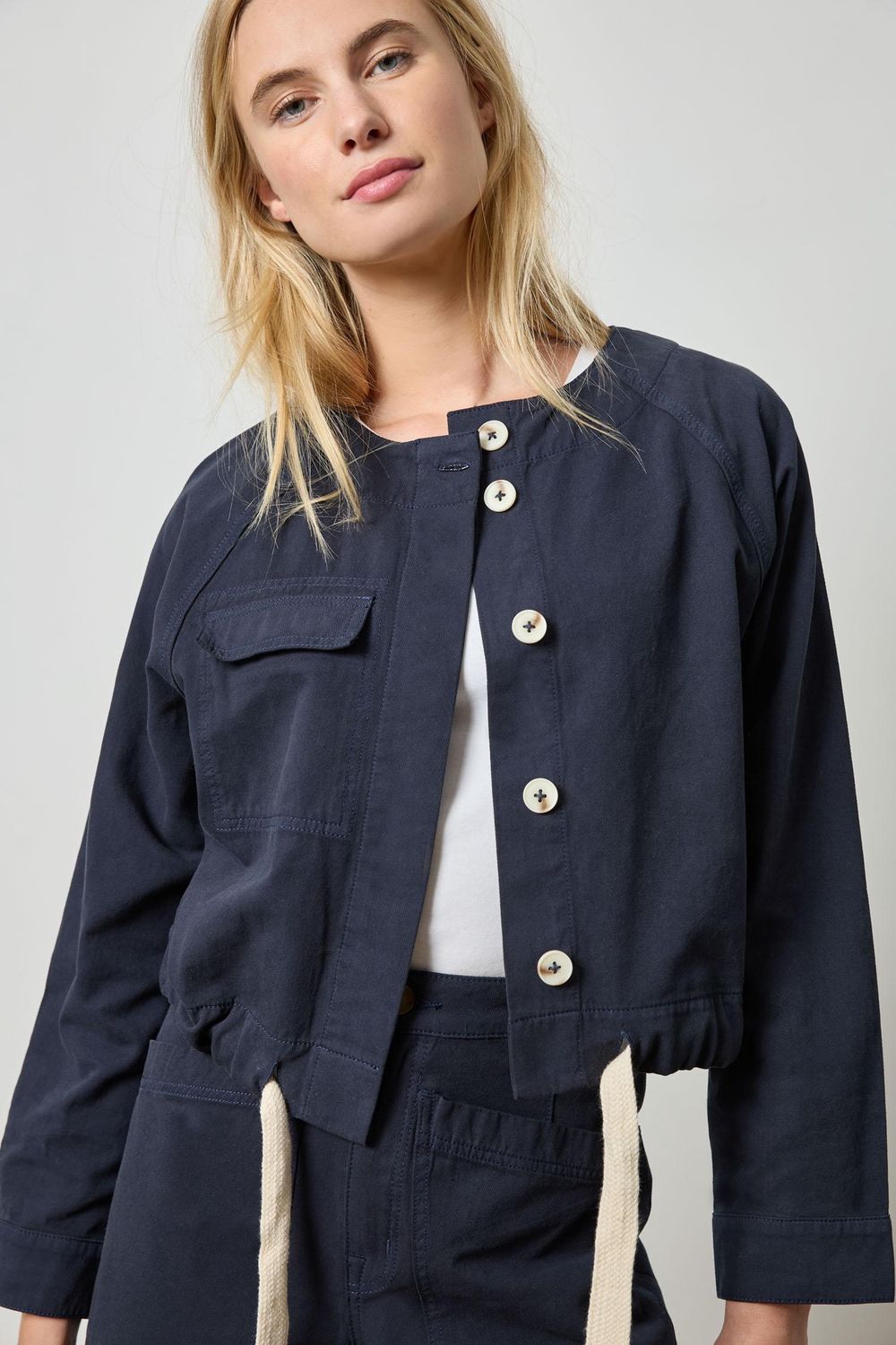 Drawstring waist jacket