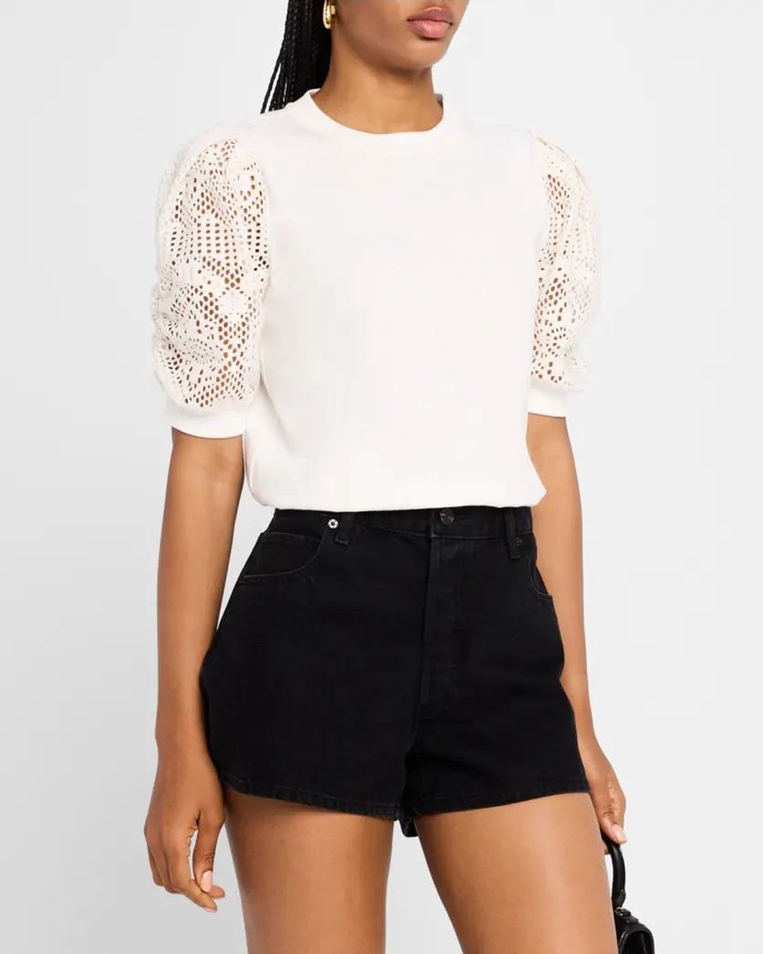 The Frankie Lace Sleeve Tee