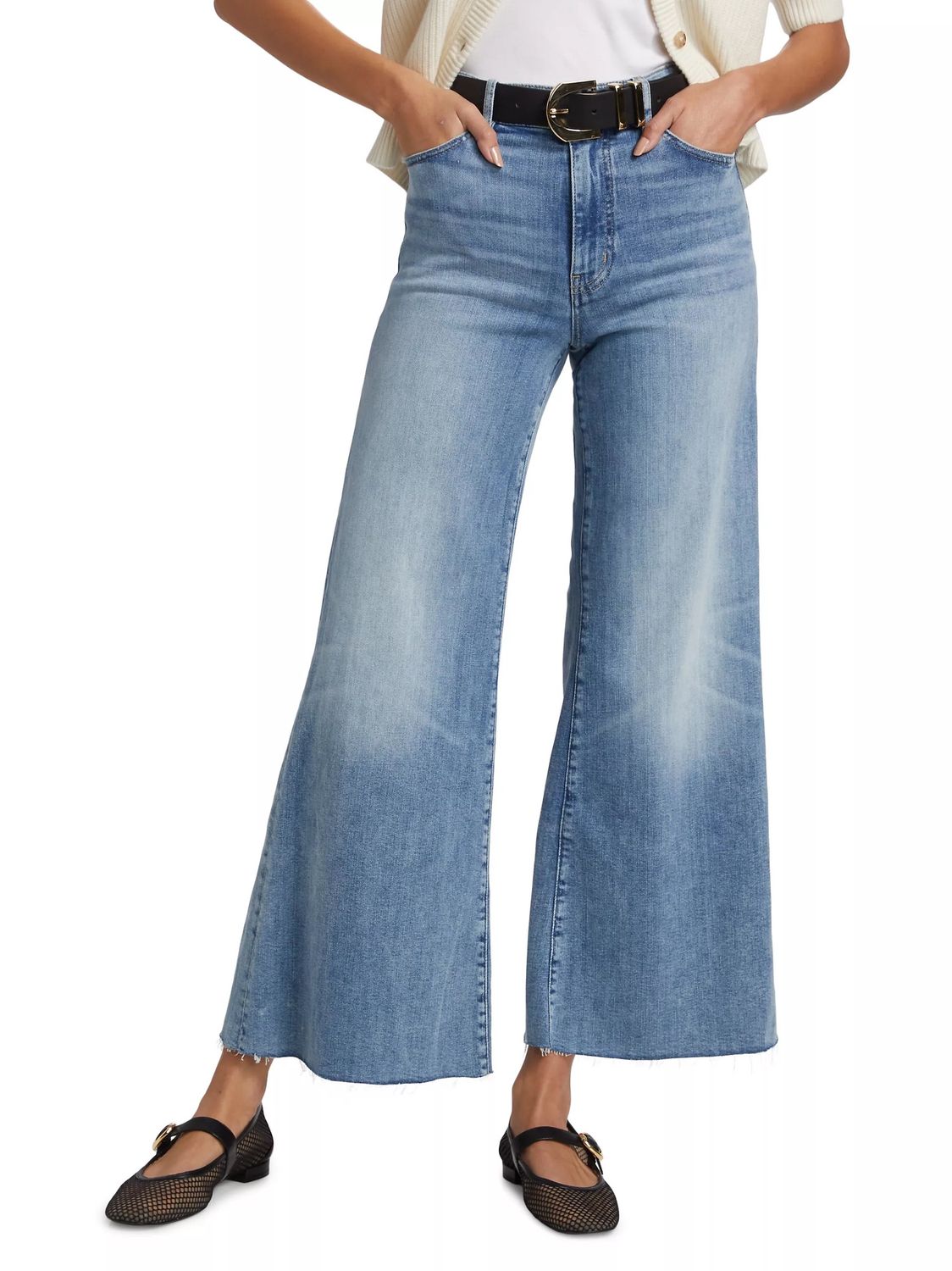 Le Palazzo Crop Raw Jean, Colour: Whimsy, Size: 25