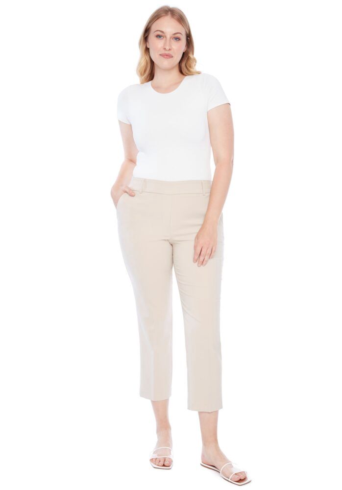 Chloe Solid Amalfi Straight Ankle Pant