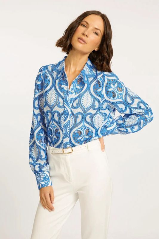 Emmie Top-French Blue Lace