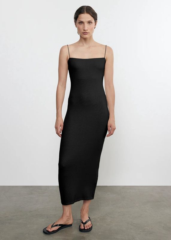 Silk Knit Essential Strappy Dress