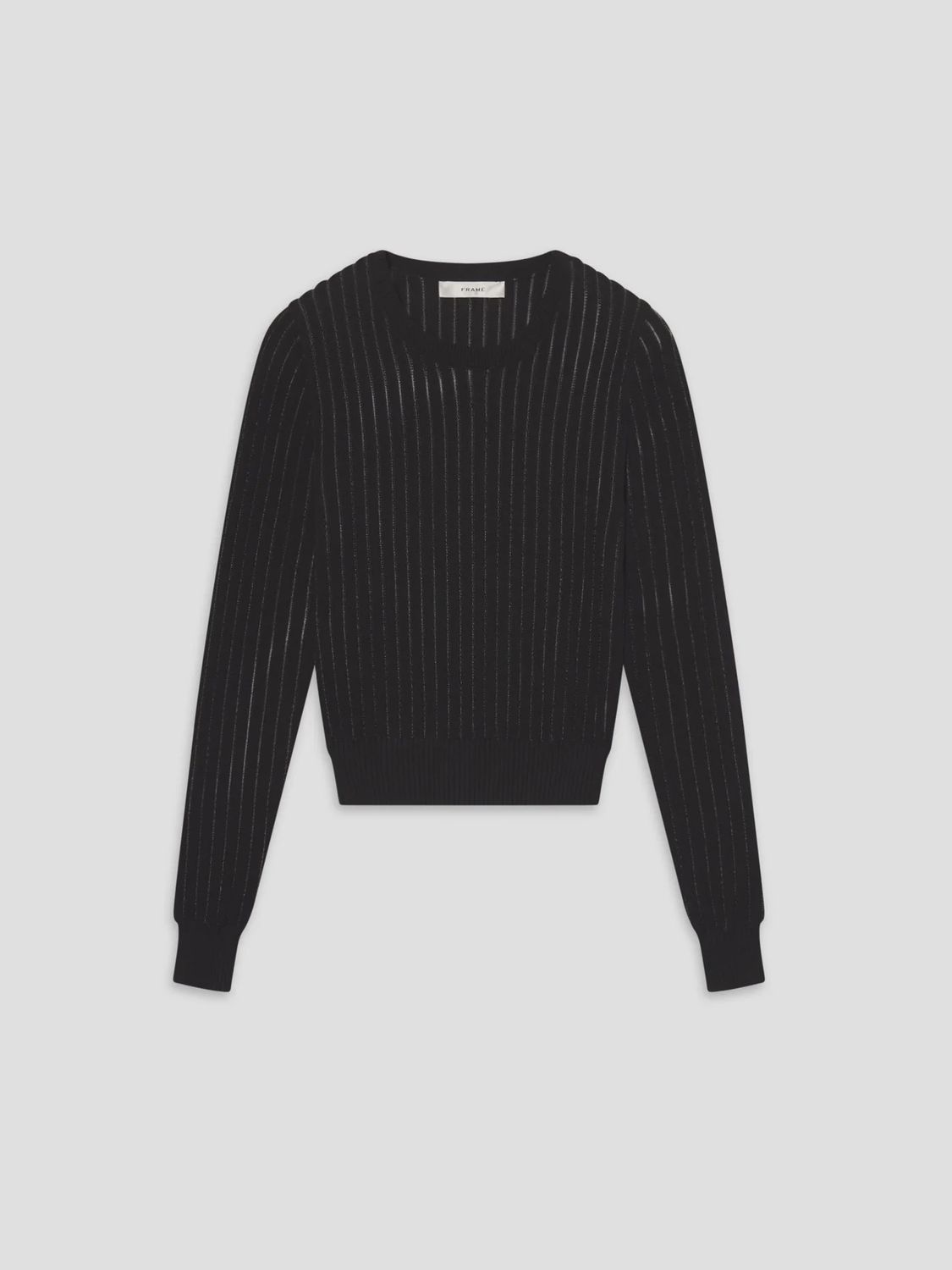 The Sheer Stripe Sweater, Colour: Black, Size: Small