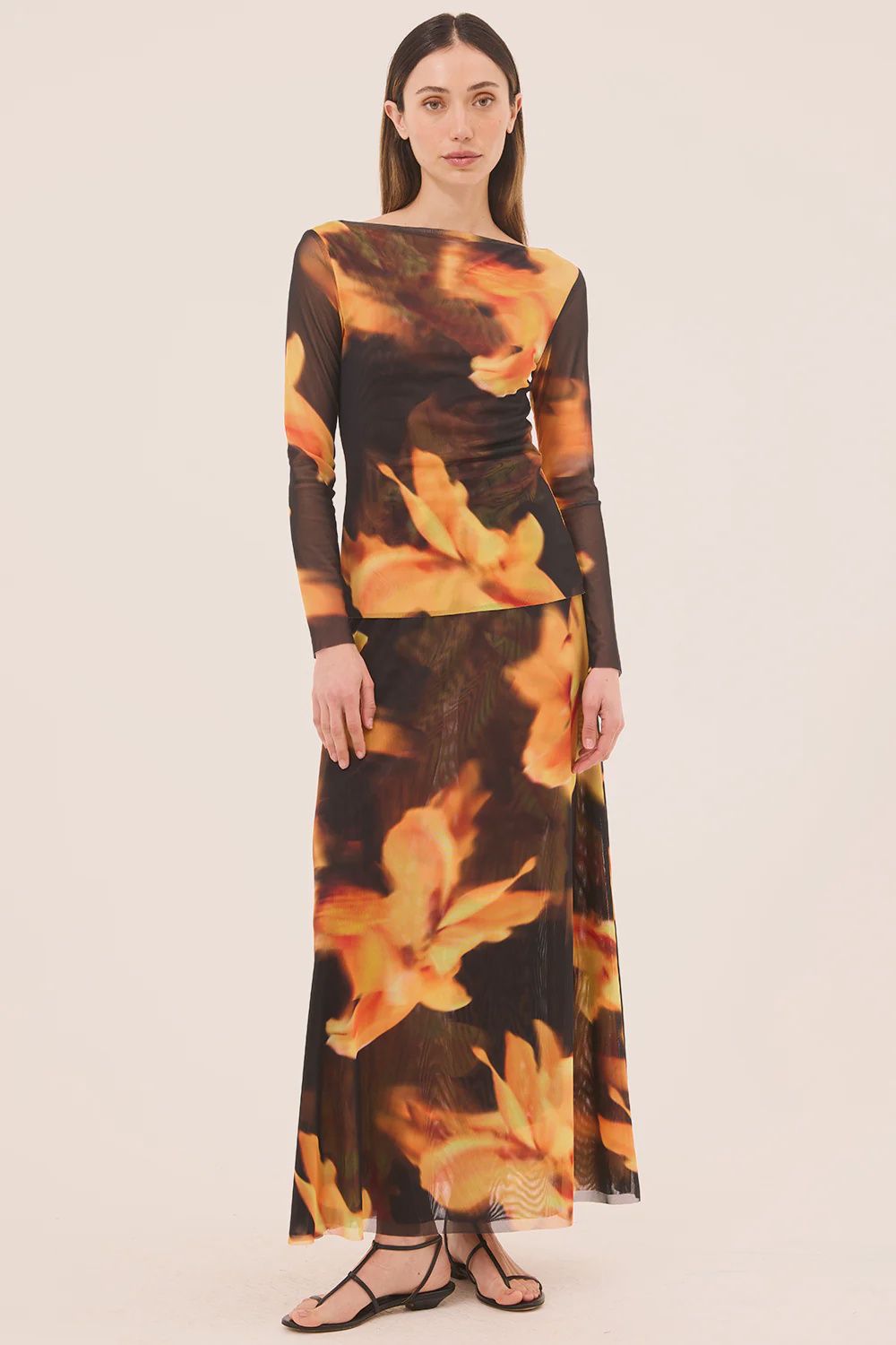 Ekat Skirt, Colour: Yellow Flora, Size: XSmall