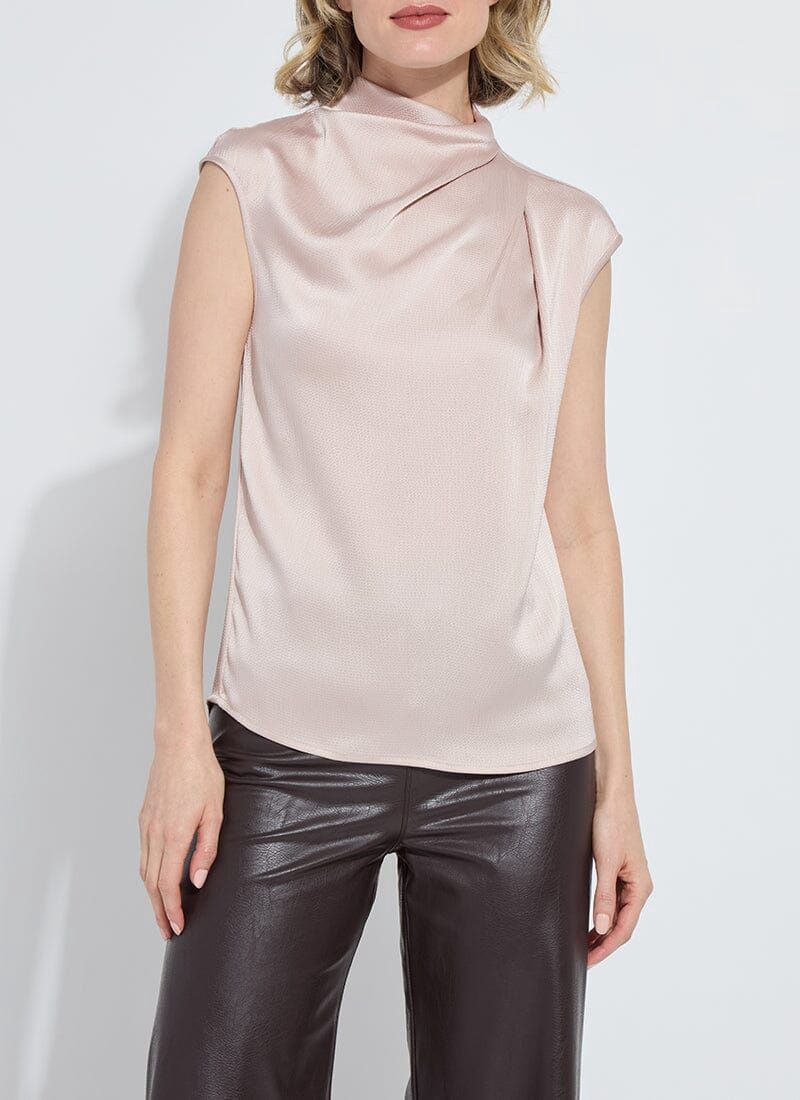 Aisha Draped Blouse, Colour: Rose Petal, Size: XSmall