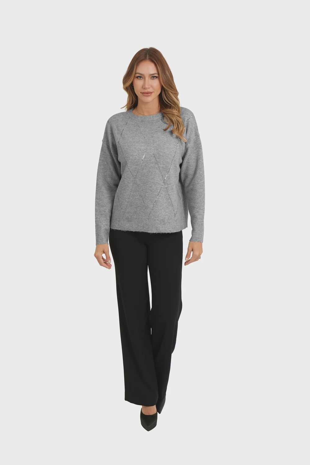 Nicolette Sweater, Colour: Grey, Size: XSmall