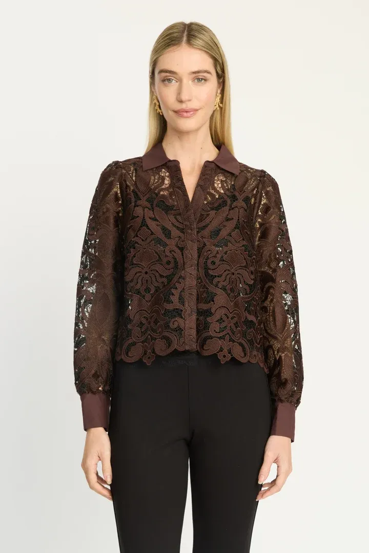 Emmie Top in Eyelet Lace