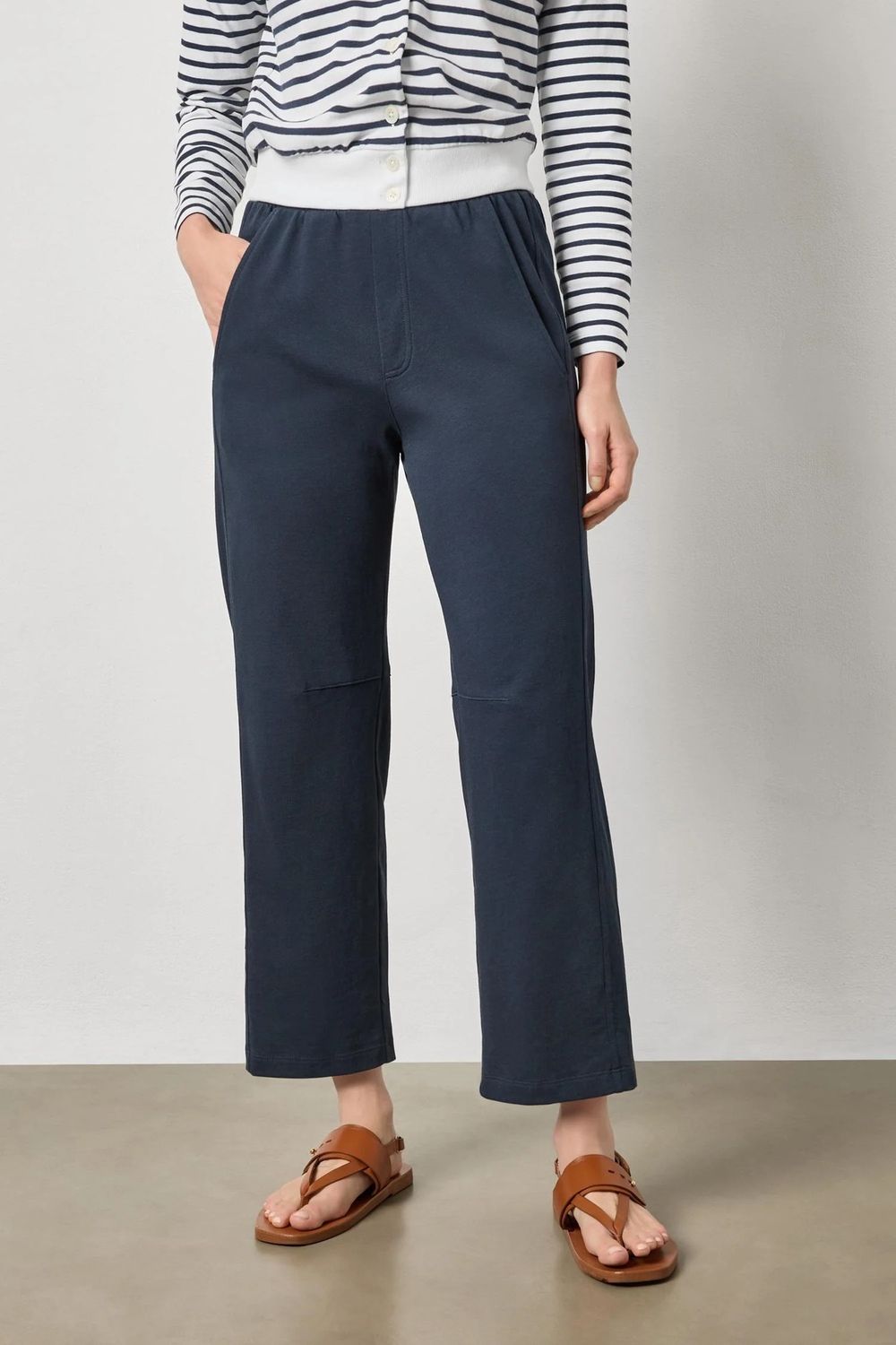 Side Panel Straight Leg Pant, Colour: Navy, Size: XSmall