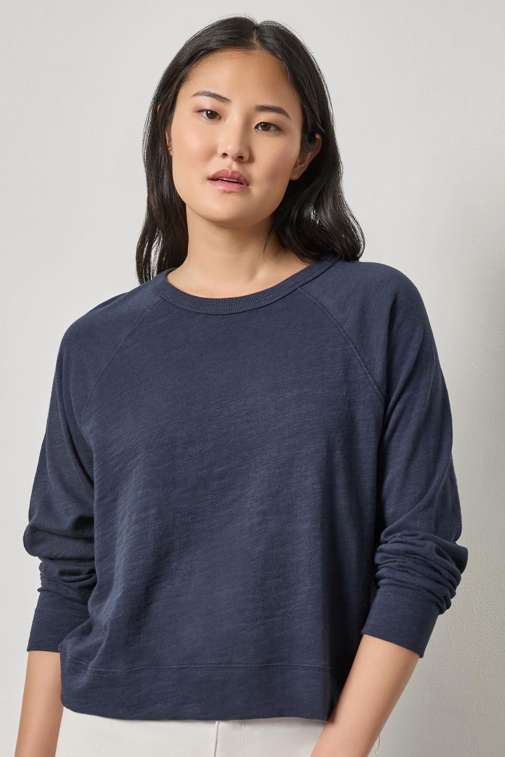 Vintage Sweatshirt Tee, Colour: Navy, Size: XSmall