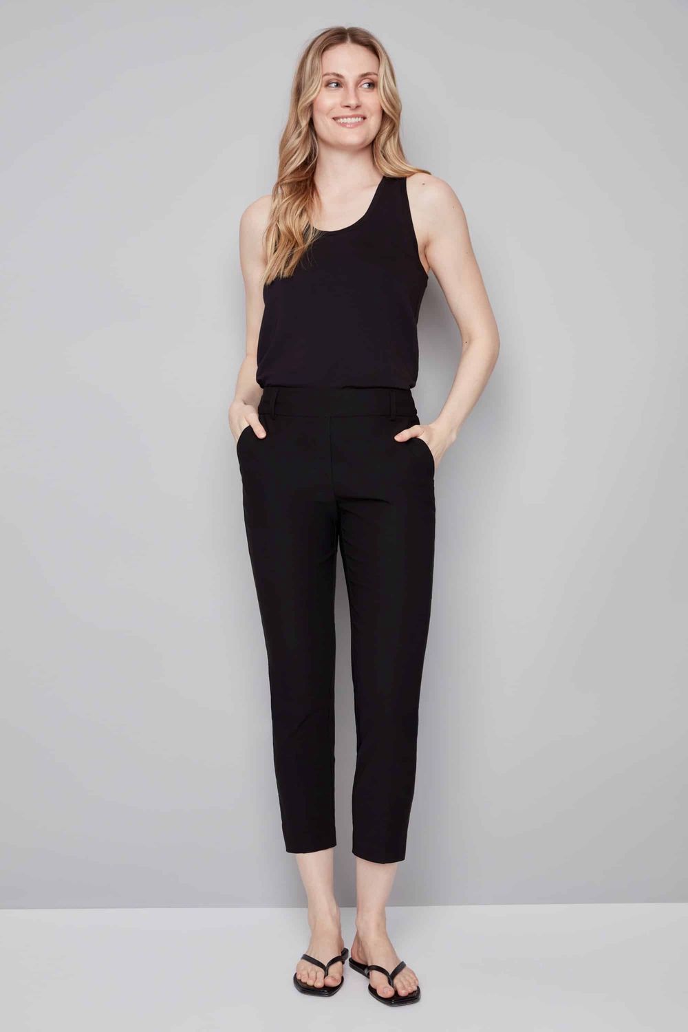 Chloe Slim Ankle Pant, Colour: Black, Size: XSmall
