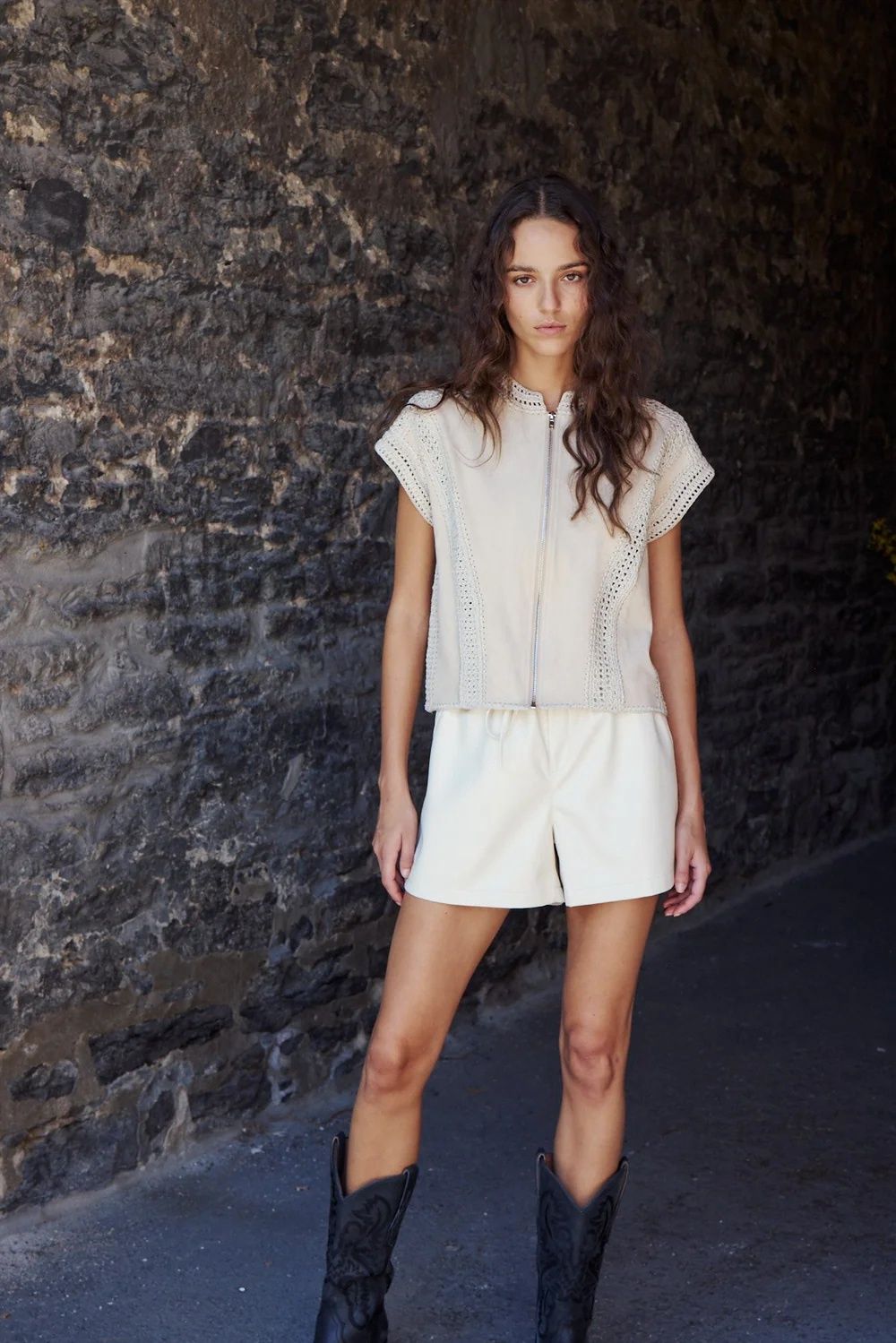 Ina Top, Colour: Light Tan, Size: XSmall