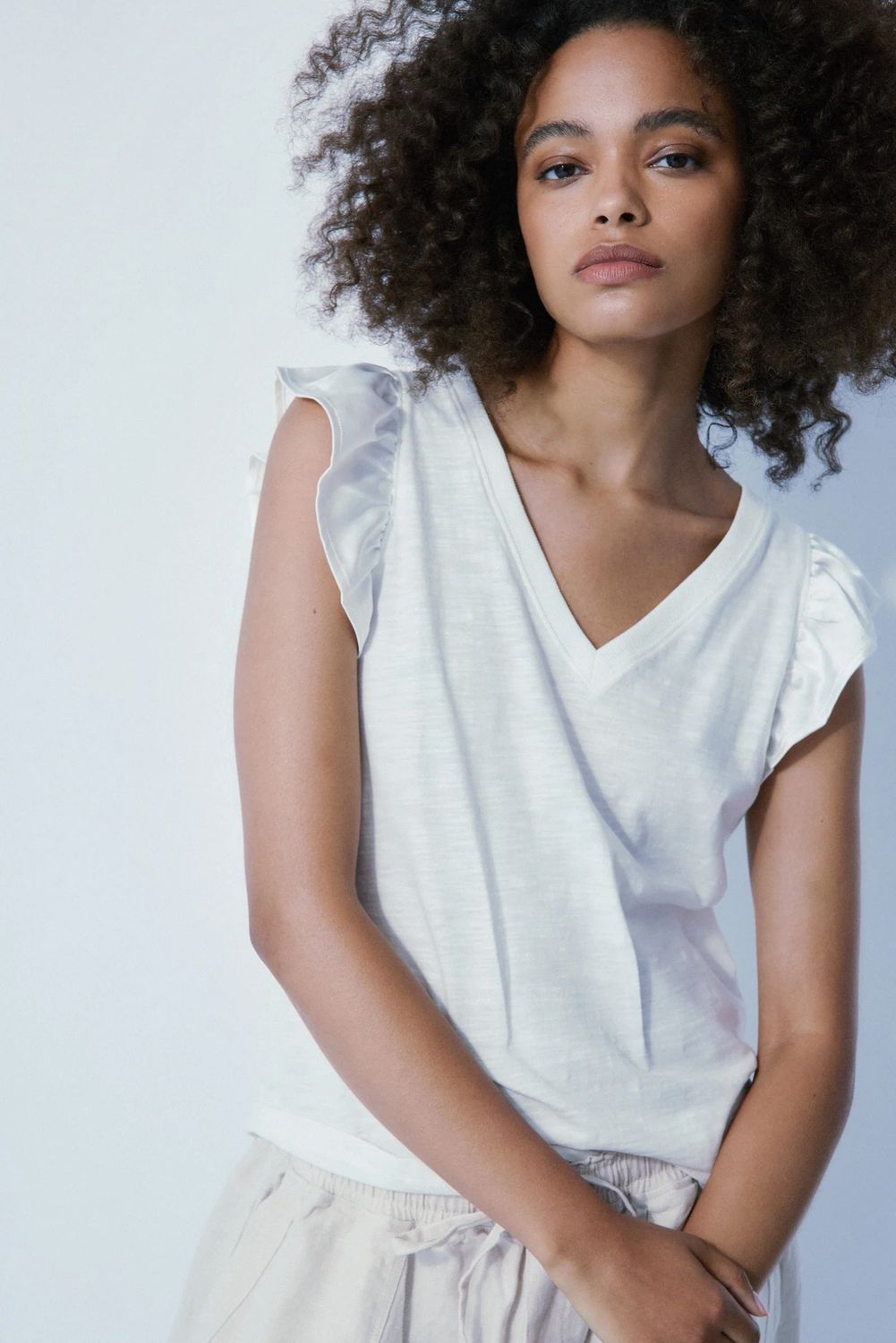 Valence Top, Colour: Off White, Size: XSmall