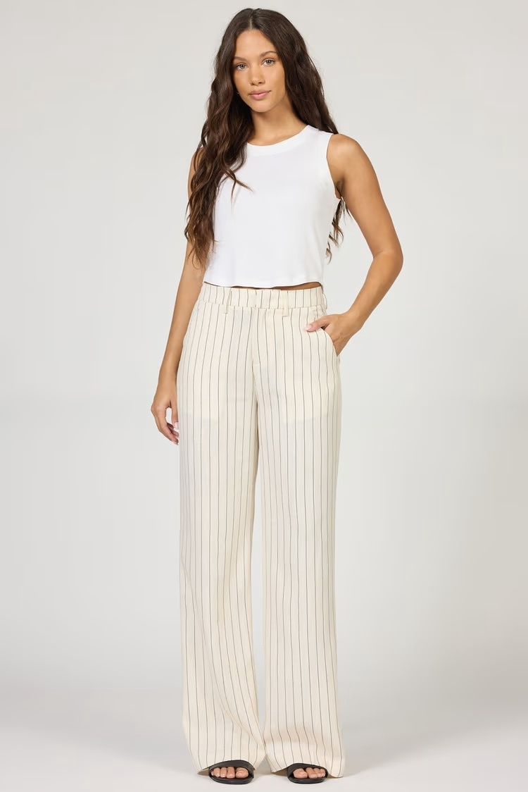 Brandy Wide Leg Pant Stripe, Size: 25