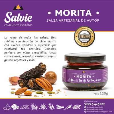 SALSA MACHA DE CHILE MORITA CON NUECES (3 piezas)