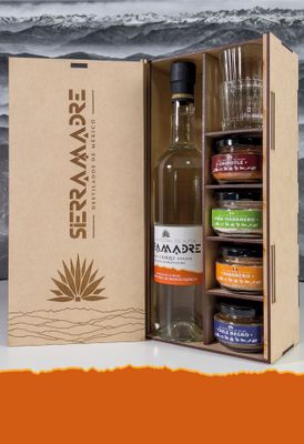 MEZCAL ANCESTRAL DE AGAVE CENIZO. 48% Alc. Vol. KIT