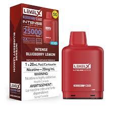 Level X Intense Boost Pod G2- 25K, Flavour: Intense Blueberry Lemon