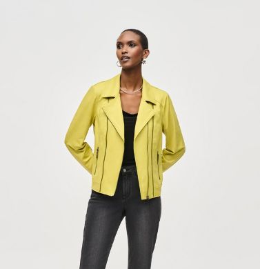 Joseph 243905 Foiled Knit Moto Jkt