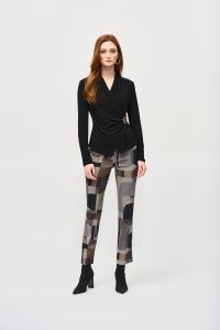 Joseph 243299 Jacquard Abstract Print Straight Pull-On Pants