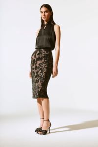 Joseph 243792 Satin Sleeveless Keyhole Top