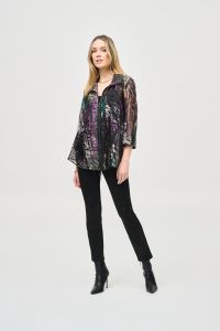 Joseph 243959 Classic Slim Foiled Print Denim Pant