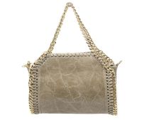 German Fuentes GF0395 Leather Handbag With Blanket Stitching/Chain