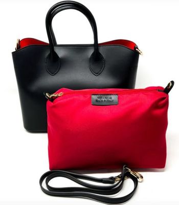 German Fuentes GF800420 Italian Leather 2in1 Tote Bag