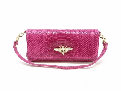 German Fuentes GF1184 Italian Leather Hornet Clasp Crossbody