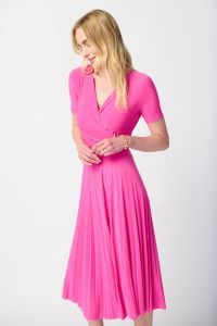 Joseph 241013 Silky Knit Pleated Wrap Dress