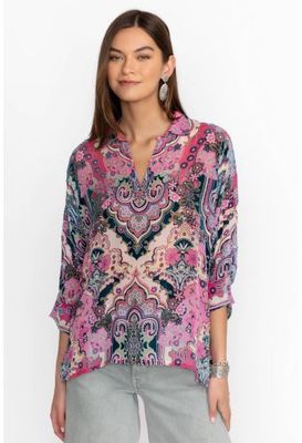 Johnny C17024A6 Marlow Burnout Blouse - Paisley Melody