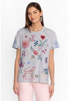Johnny J17824-6 Raw Detail Raglan Tee - Carmene