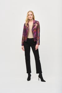 Joseph 243921 Foiled Print Faux Suede Jkt