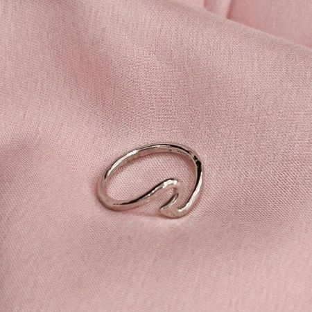 JJ R-SSWAVE Stainless Steel Wave Ring - Sized