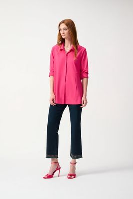Joseph 243958 Woven Button-Down Blouse With Pockets