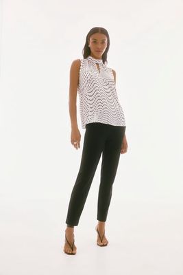Joseph 251749 Satin Dot Print Sleeveless Top
