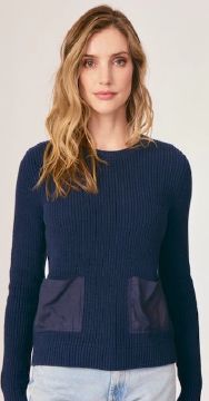 J Society 2070 Nylon Pocket Crew Neck Sweater