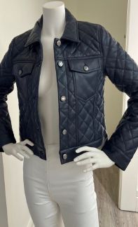 J Society 6073 Quilted Jean Jacket, Size: XS, COLOR: NAVY