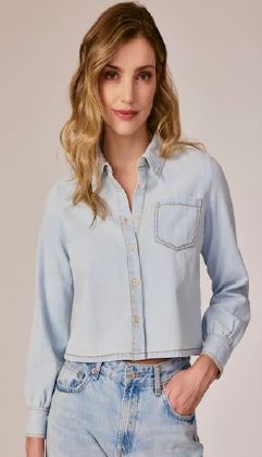 J SOCIETY 7004 L/S Crop Jean Shirt