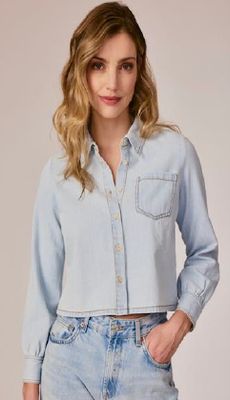 J SOCIETY 7004 L/S Crop Jean Shirt