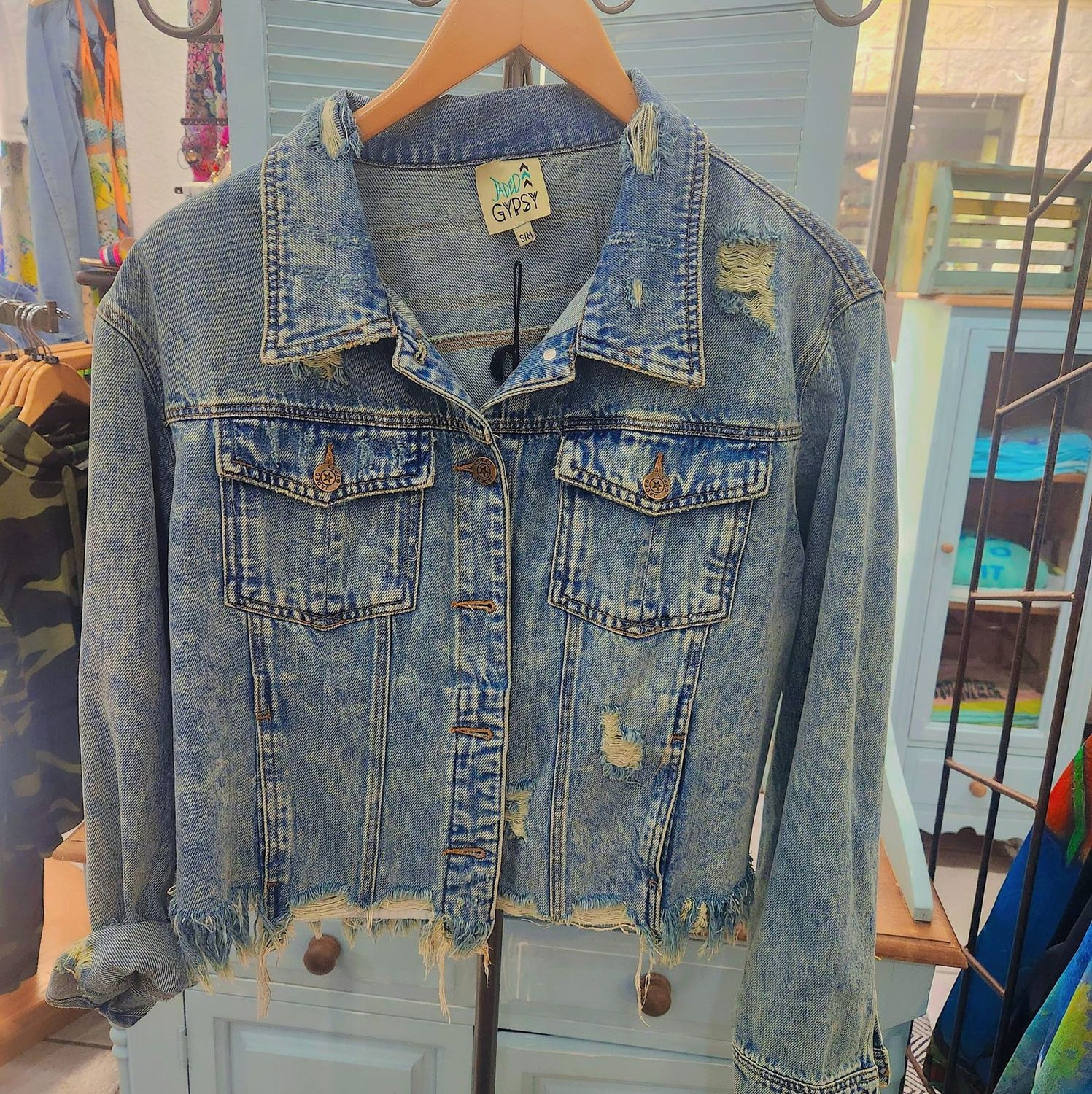 Jaded Gypsy JGOMWVD1 On My Way Vintage Denim Jkt