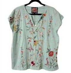 Johnny (JWLA) J19123-6 Suki Easy Paneled Tee - Mint Haze
