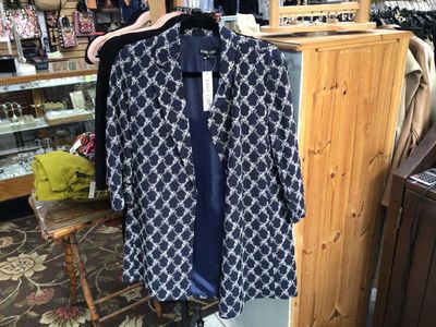 BOHO CHIC 110614 Navy w/White Threading Detail