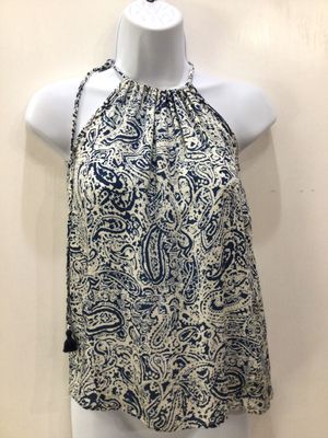 River + Sky VS049 Paisley Print Halter Top